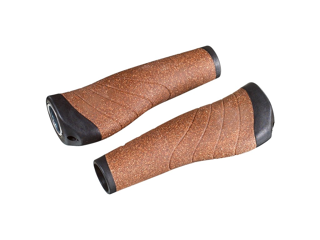 Ergotec Faro Håndtag i sæt 135/135mm bred ø22,2mm - Brun/Sort