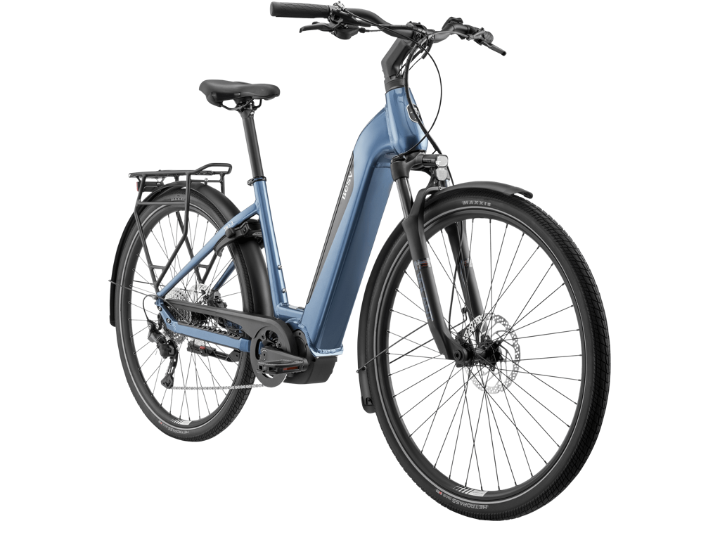 BESV TR 1.3 MY22 Lav Indstigning 560 Stor E-cykel Mørk Onyx Blå Gloss