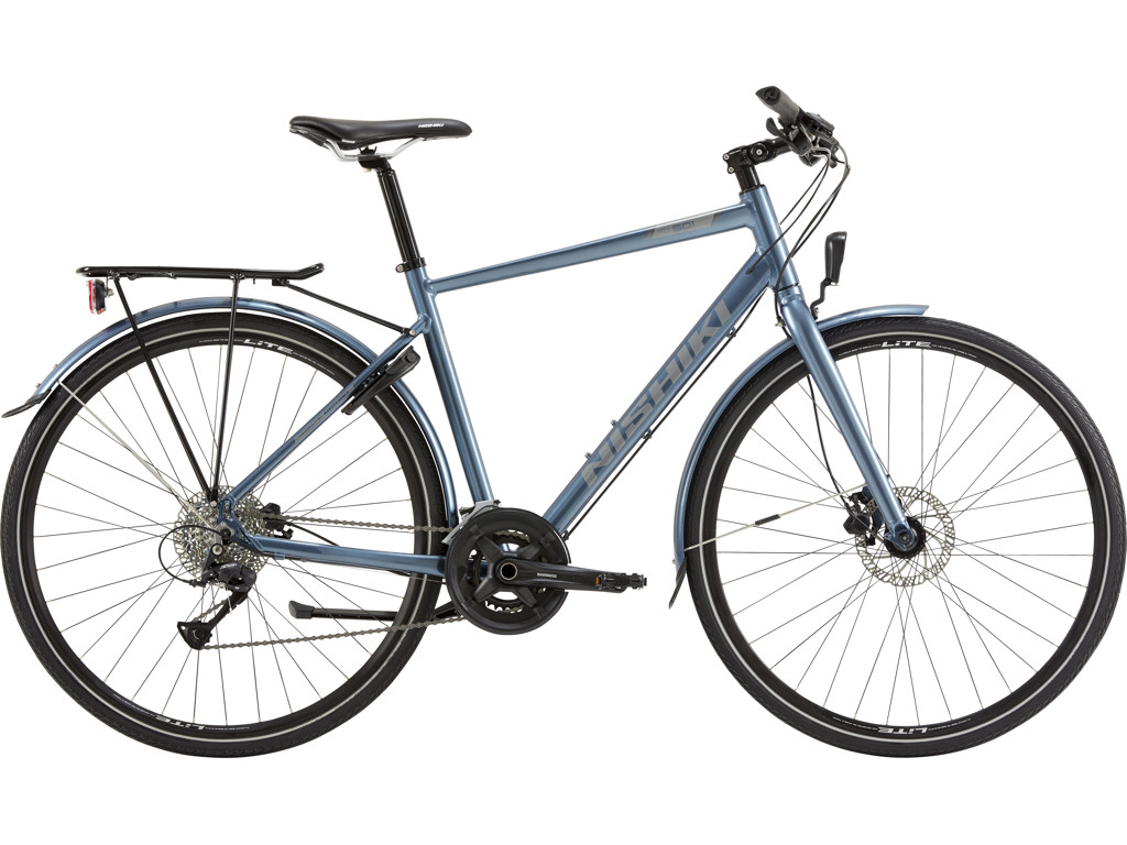 Nishiki City 501 citybike 18 gear Shimano Acera skivebremser blå herre