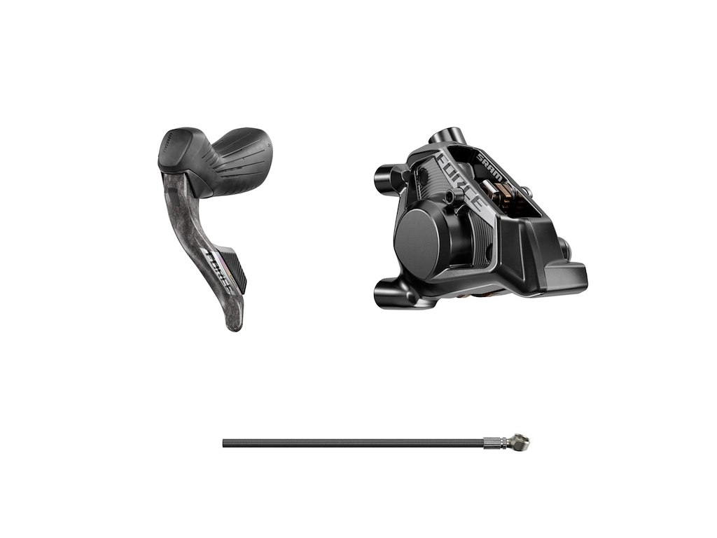 SRAM Force AXS E1 Skifte- og bremsegreb venstre med hydraulisk kaliber og 950mm olieslange