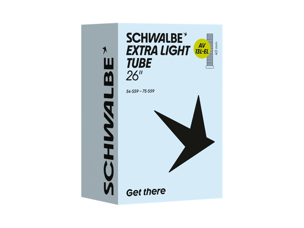 Schwalbe Extra Light slange 26"x2,10-3,00 (54/75-559) med 40mm lang Autoventil AV13L-EL