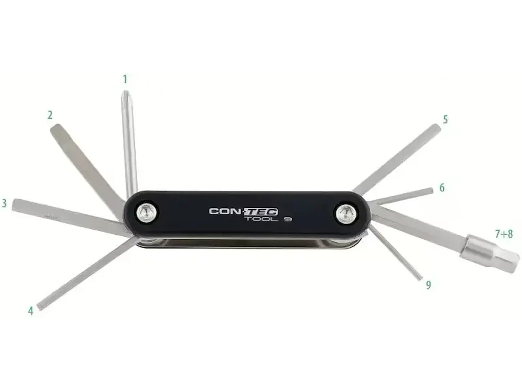 CONTEC Tool 9 - Multitool - Sort/Sølv