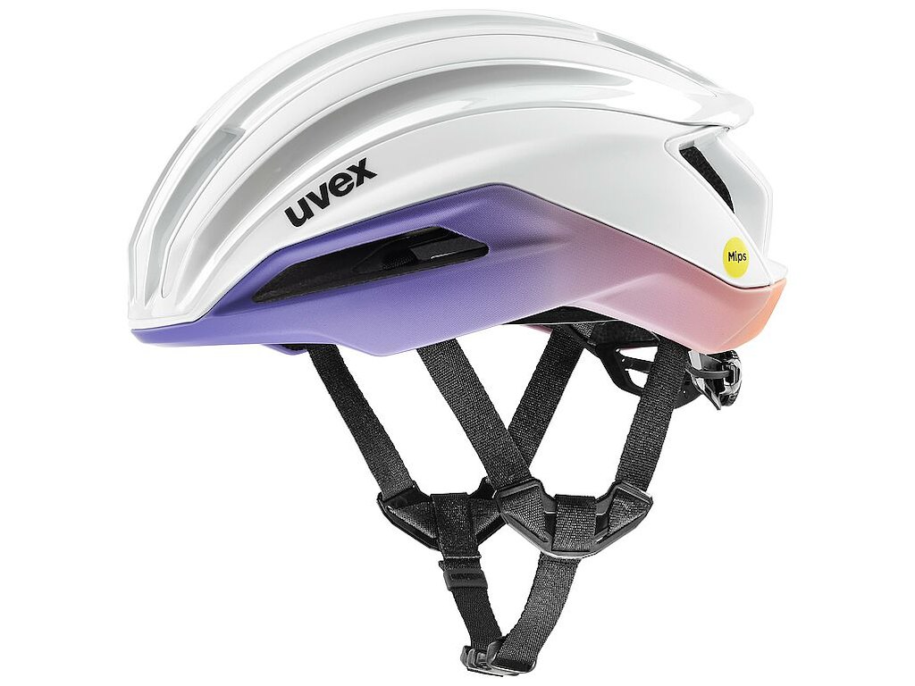 UVEX Surge Aero MIPS Cykelhjelm Road - White Lilla matt - Str. 53-56 cm