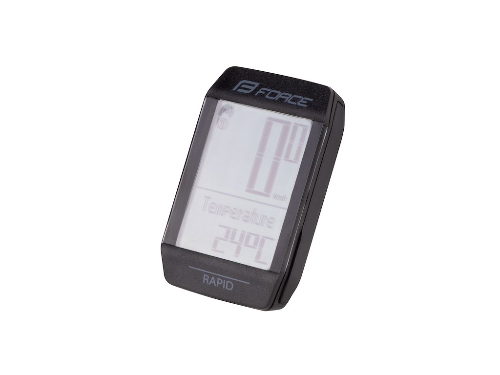 FORCE Rapid Cykelcomputer - 15 Funktioner - Wireless - Sort