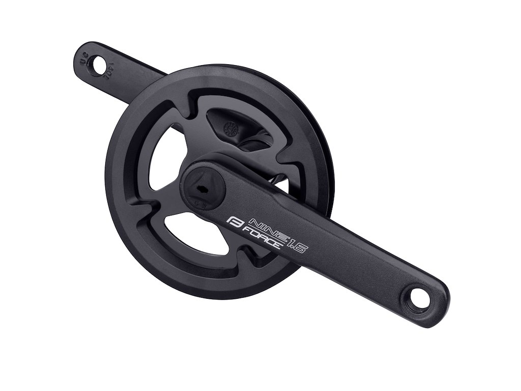 FORCE NINE 1.6 kranksæt med 30 tands klinge stål 140mm alu pedalarme til firkantet aksel