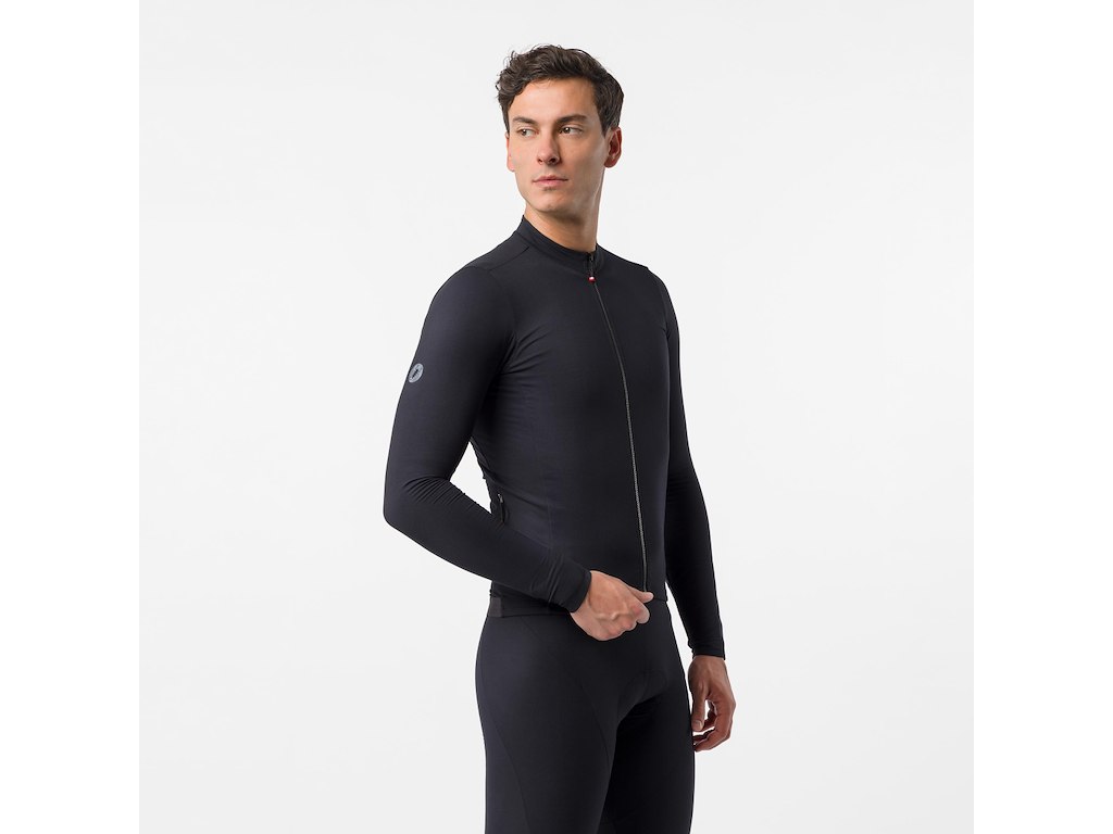 Castelli Thermowoven LS Jersey - Cykeltrøje - Lange ærmer - Herre - Sort - Str. S