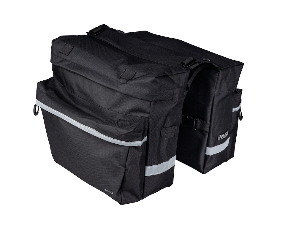 FORCE Double Taske til Bagagebære - 2x10 Liter - Sort
