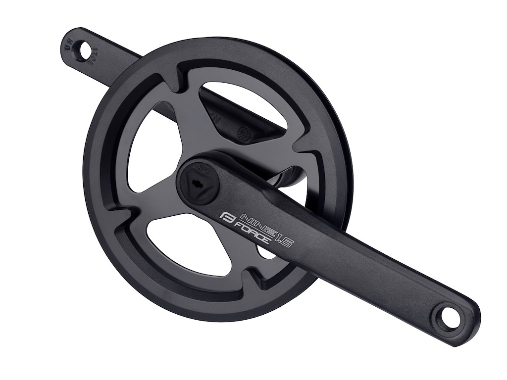 FORCE NINE 1.6 kranksæt med 38 tands klinge stål 170mm alu pedalarme til firkantet aksel