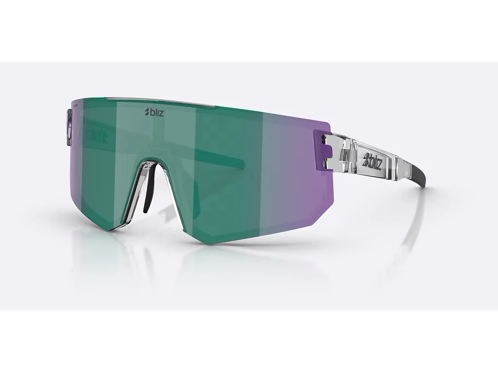 Bliz P005 X-Large cykelbriller crystal black/grøn multi