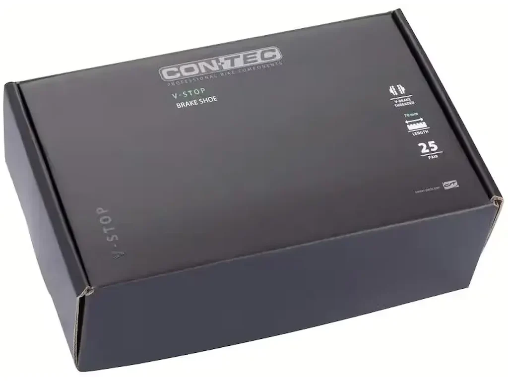 CONTEC V-Stop - Bremseklods - 70 mm - Medium Compound - 25 sæt - Sort
