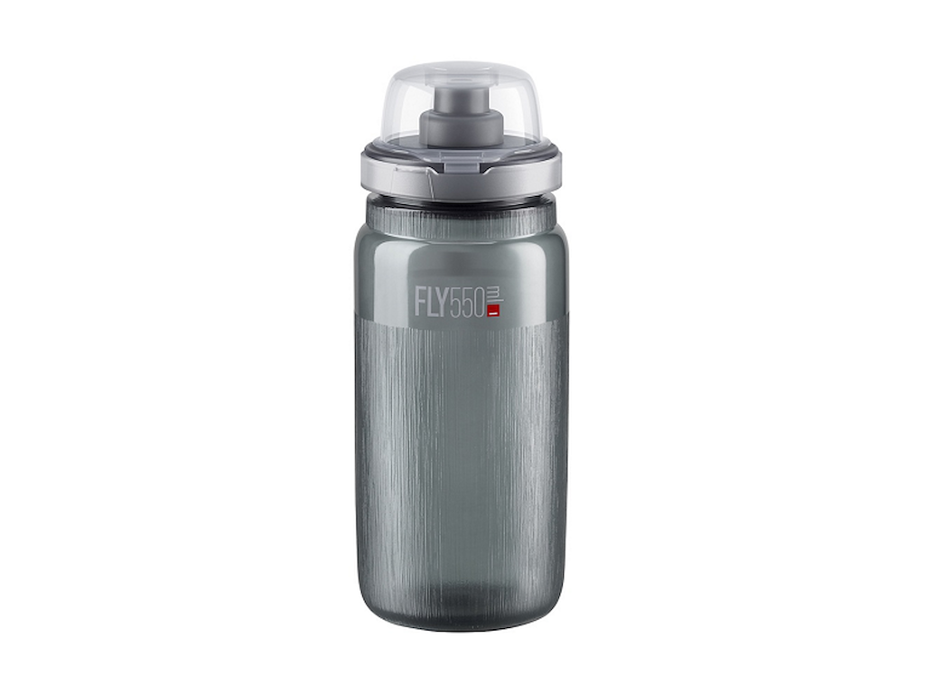 Elite Flaske FLY TEX MTB Smoke, Grey Logo 550ml - Drikkeflaske