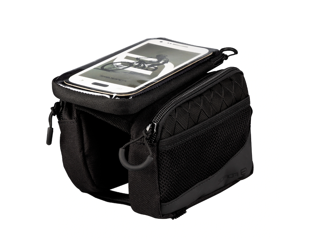 FORCE Dual Steltaske med Smartphone holder - 0,6 Liter - Sort