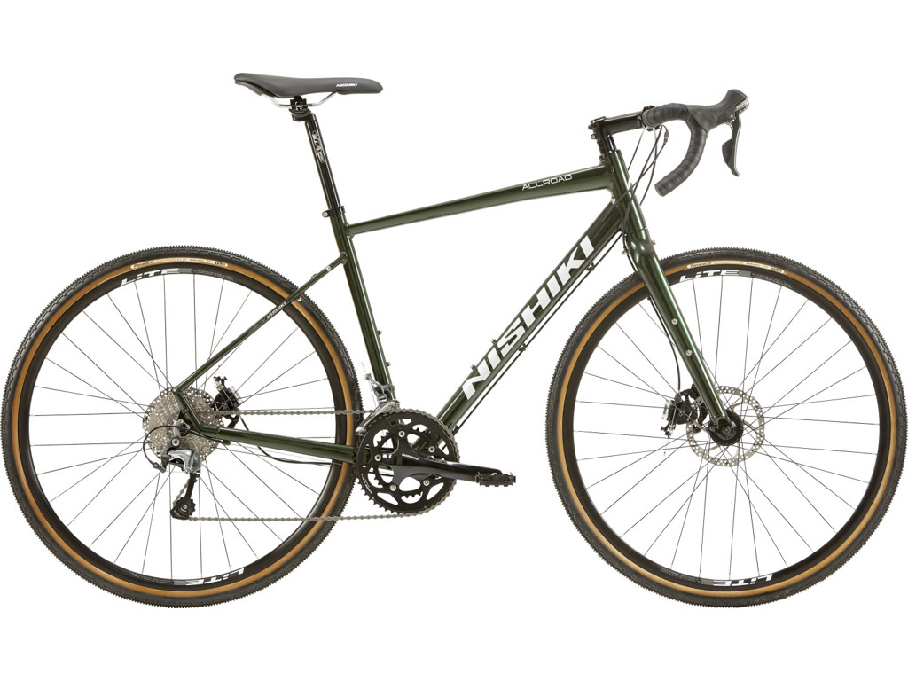 Nishiki All Road gravelcykel Tiagra 20 gear skivebremser grøn
