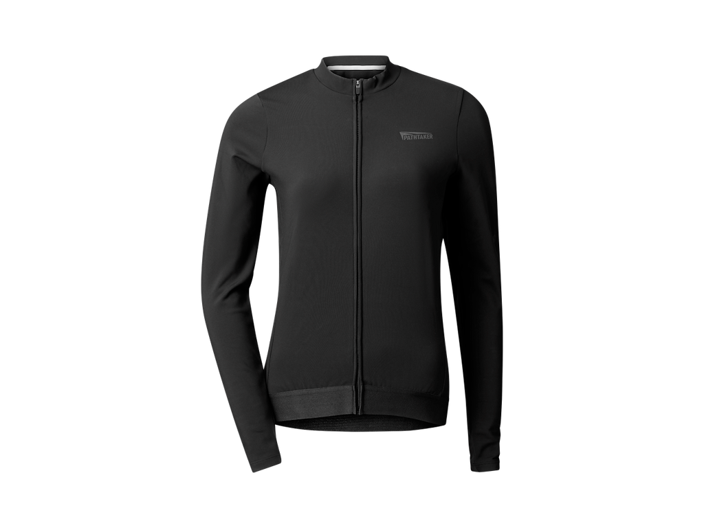 Pathtaker Thermal Bike Jersey - Cykeltrøje m/lange ærmer - Dame - Sort - S