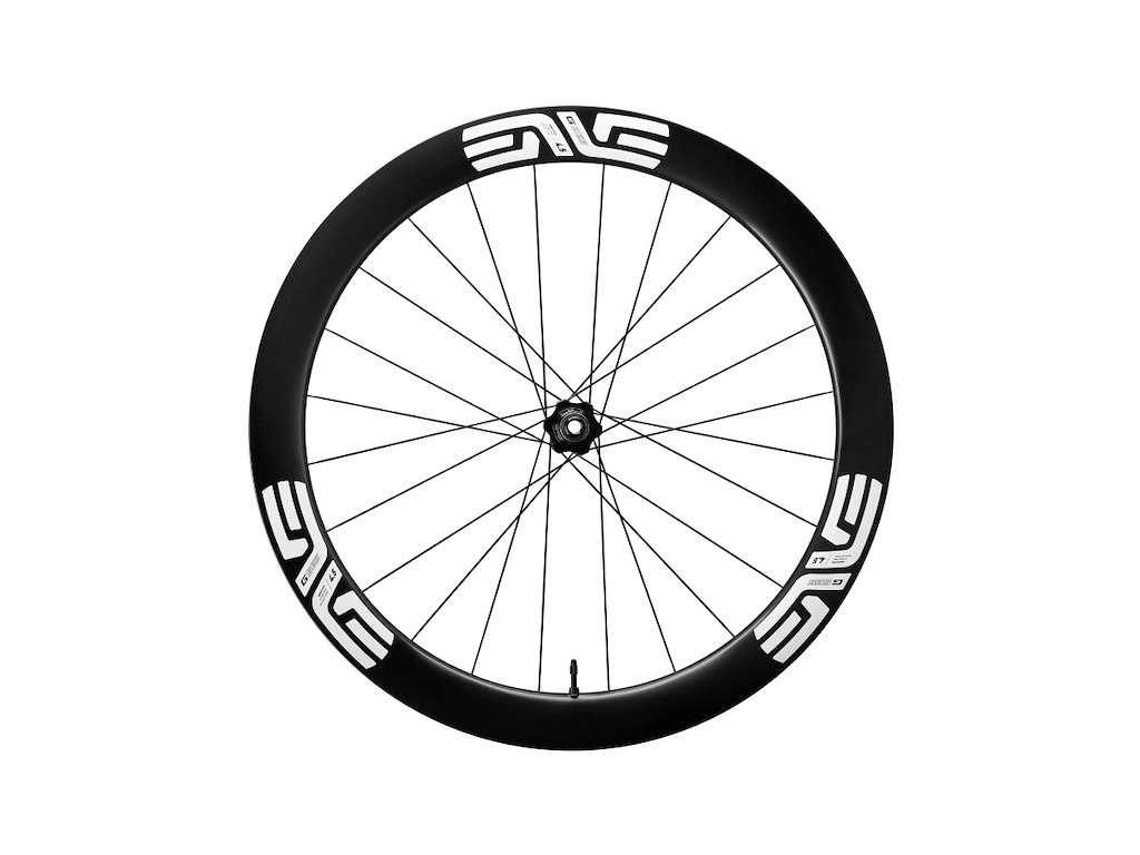 ENVE G SES 4.5 baghjul Gravel 700c HG Body Center Lock disc og E-Thru 12 x 142mm med hvide stickers