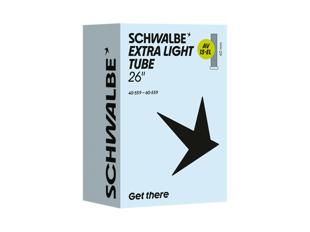 Schwalbe Extra Light slange 26"x1,60-2,40 (40/60-559) med 40mm lang Autoventil AV13-EL