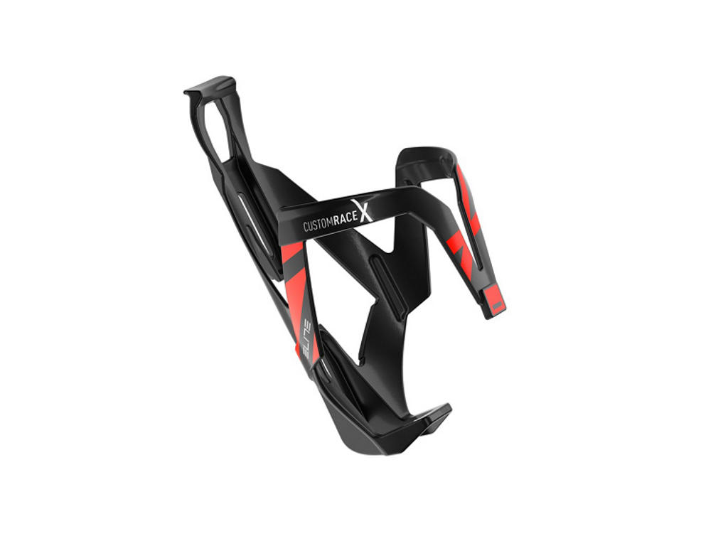 Elite Bottle Cage Custom RaceX Black Glossy, Red Graphic - Flaskeholder