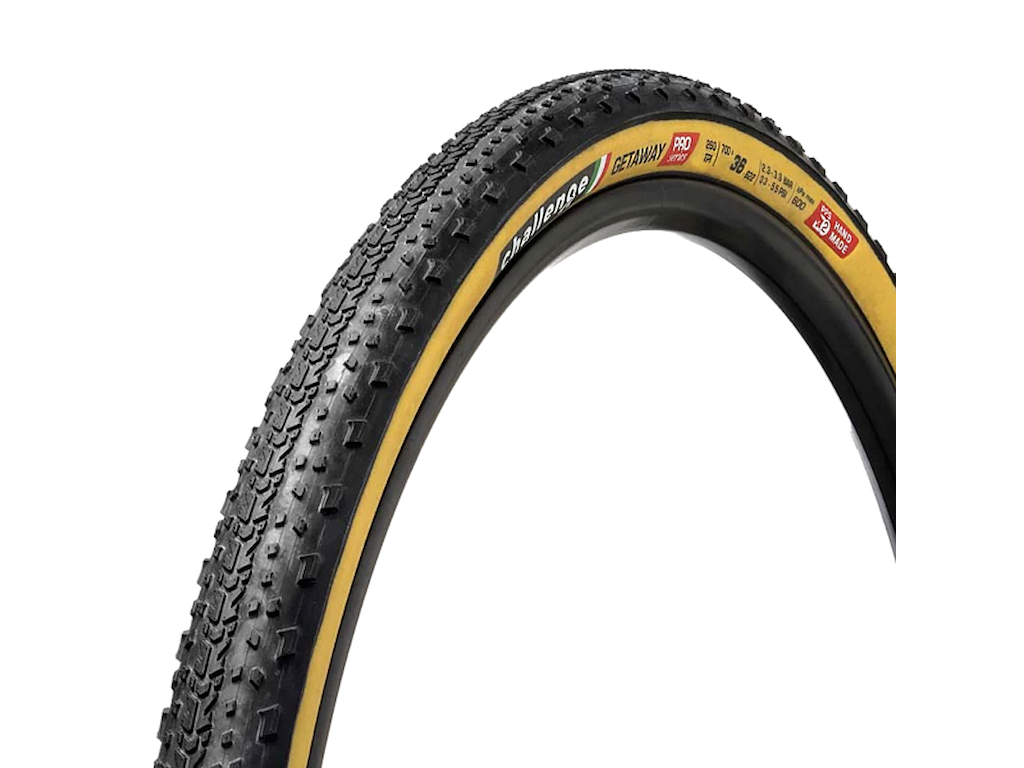Challenge Getaway Pro clincher tube only foldedæk gravel 700x36c tan