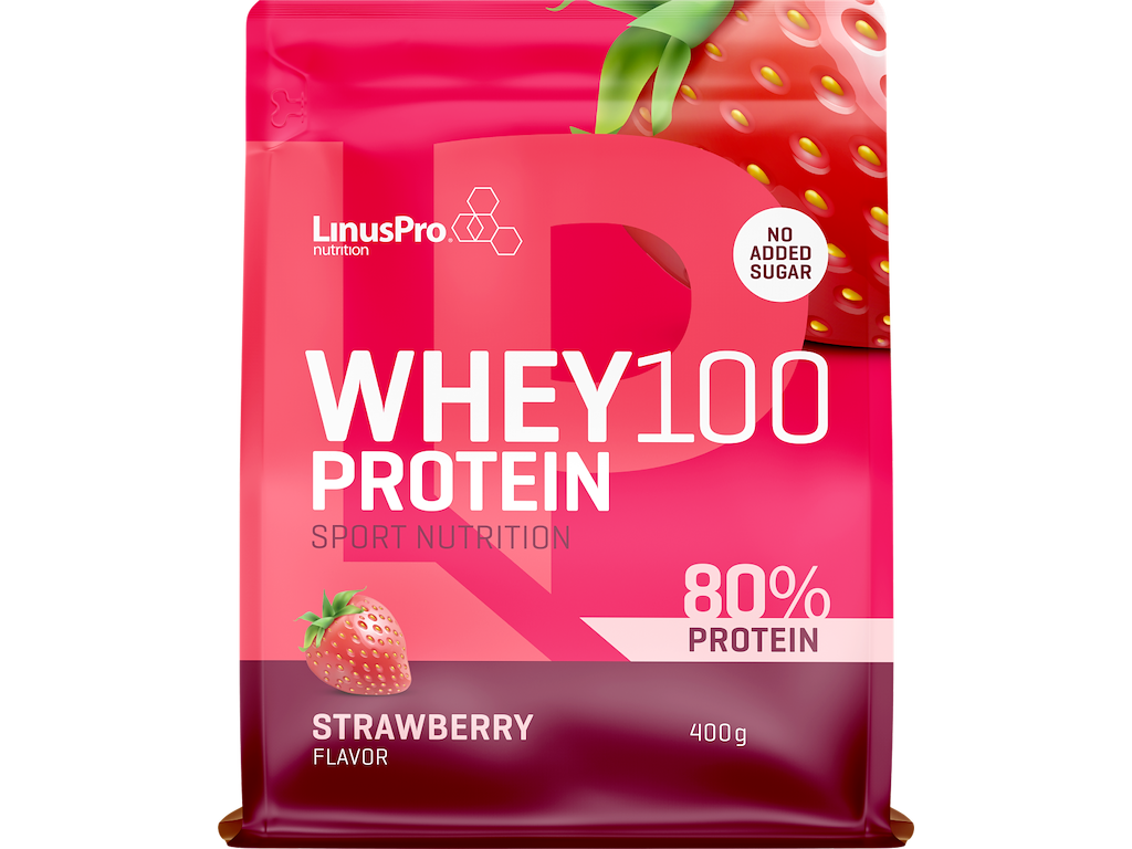 LinusPro Whey100 - Jordbær - 400g