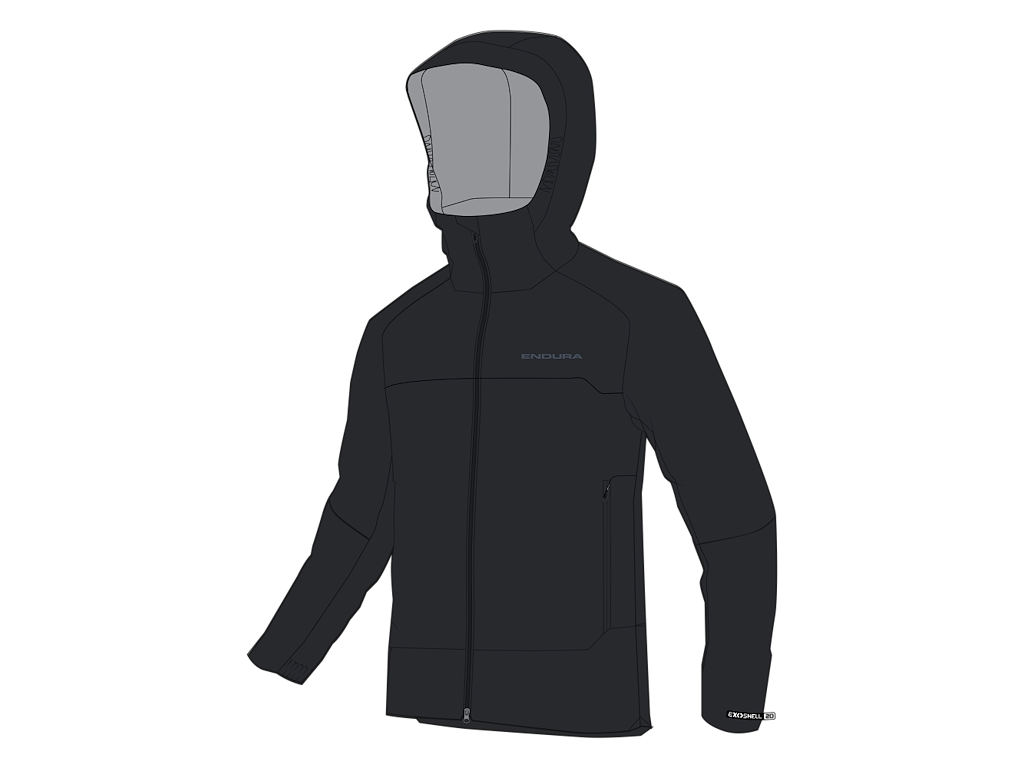 Endura MT500 Vandtæt Jakke - Kids - Sort - Str. 11-12