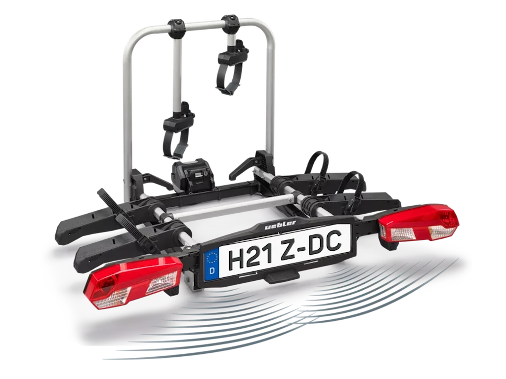 Uebler H21 Z-DC Cykelholder til 2 cykler med 90 ° fold-down function og reverse driving control