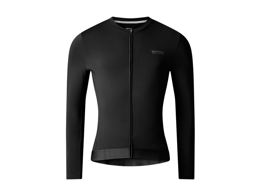 Pathtaker Thermal Bike Jersey - Cykeltrøje m/lange ærmer - Herre - Sort - S