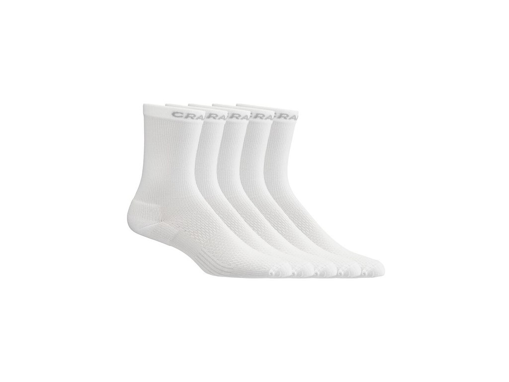 Craft Active High Sock 5-Pak- Cykelstrømper - Hvid - Str. 37/39