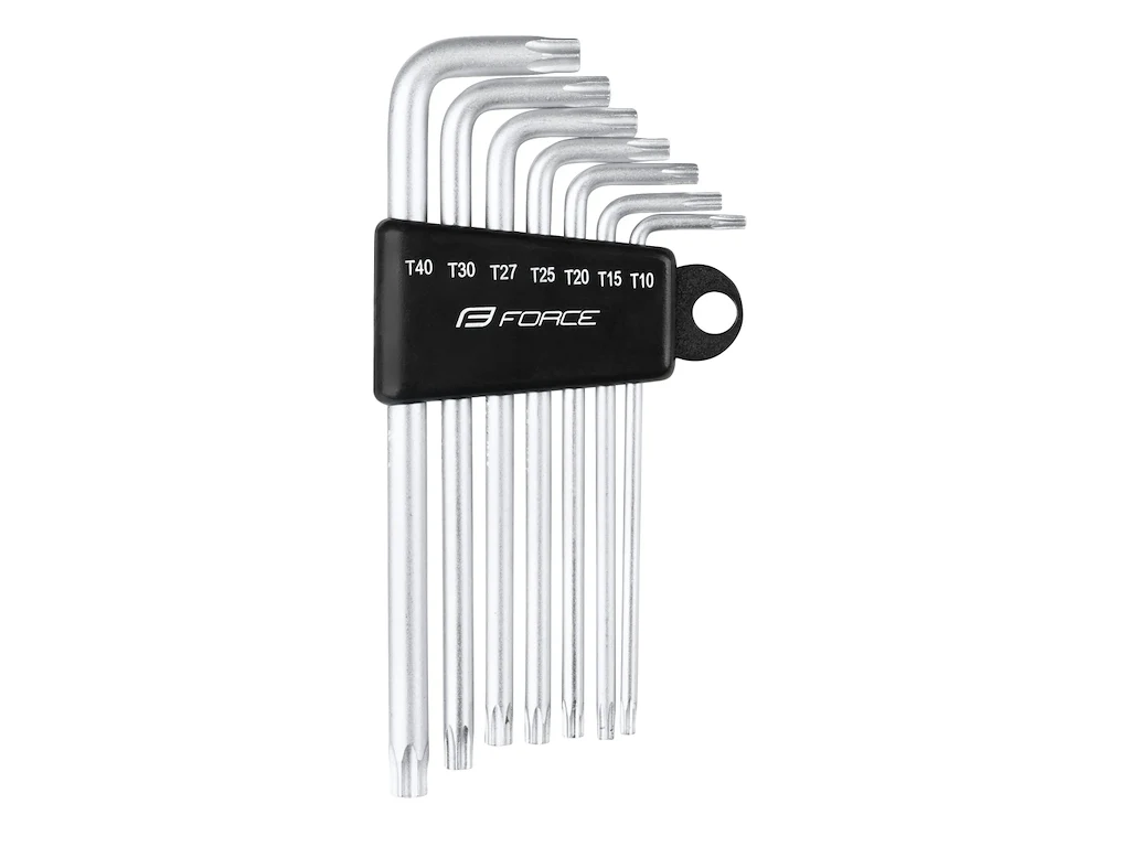 FORCE torx værktøjssæt med 7 dele T10-40 med holder