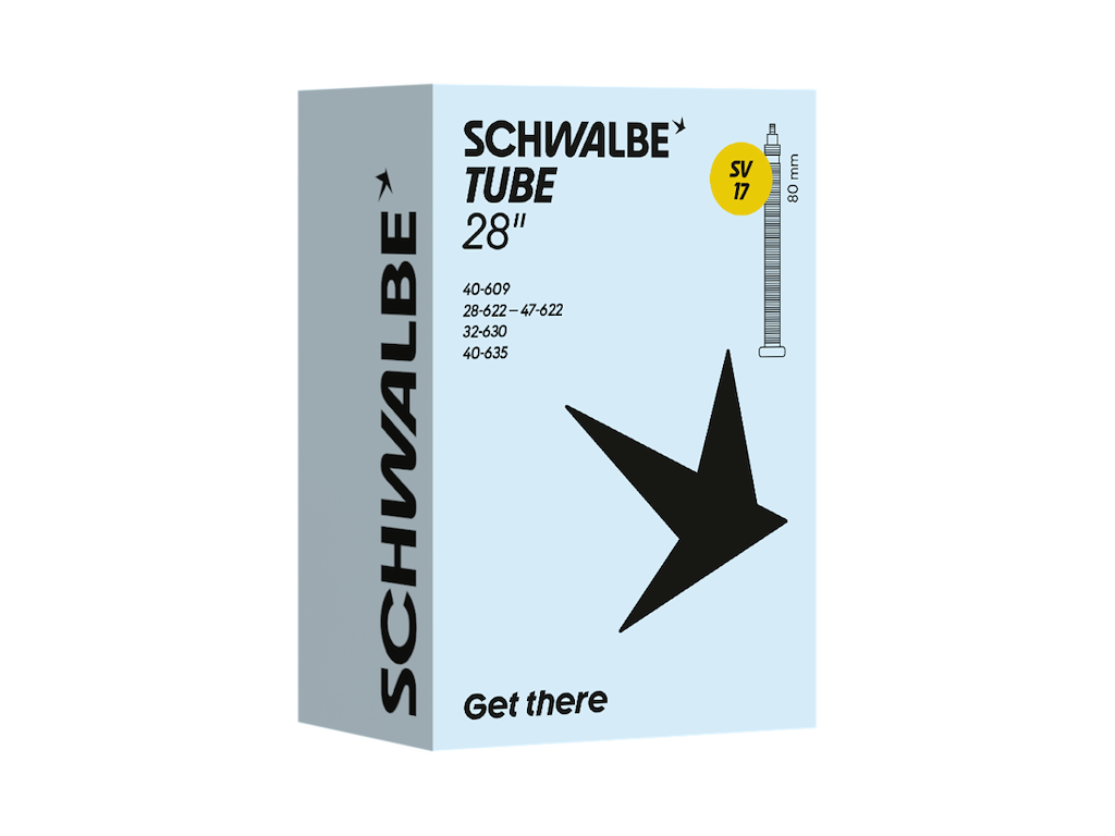 Schwalbe slange 700c/28"x1,10-1,90 (28/47-622/635) med 80mm lang racerventil SV17