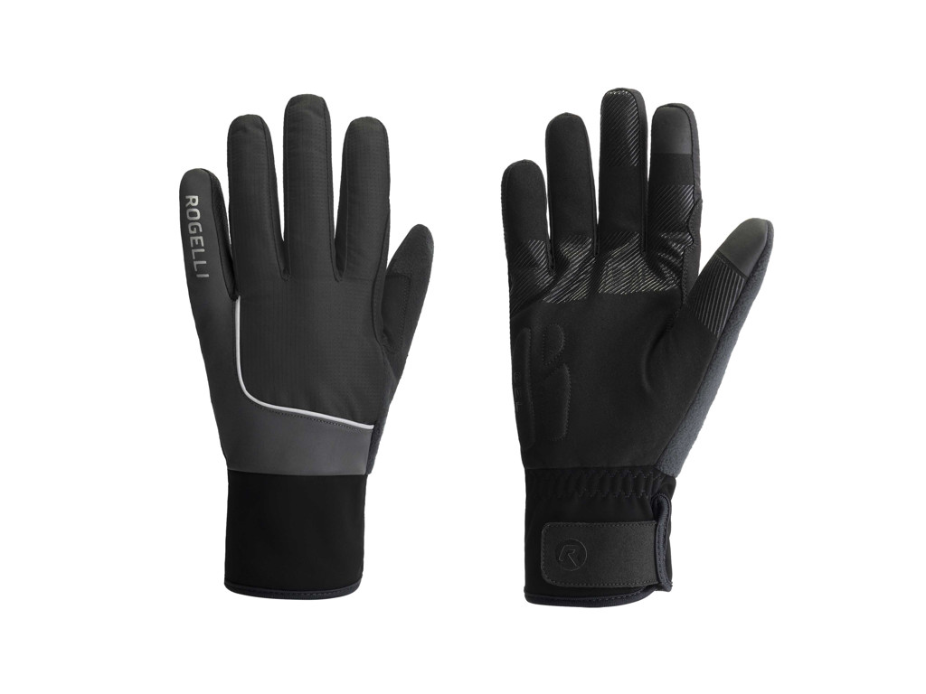 Rogelli Essential - Vinterhandsker - HI-VIS - Sort - Str. 3XL