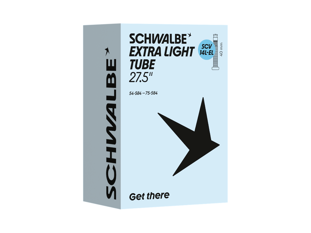 Schwalbe Extra Light slange 27,5"x2,10-3,00 (54/75-584) med 40mm lang SCV Clik ventil SCV14L-EL