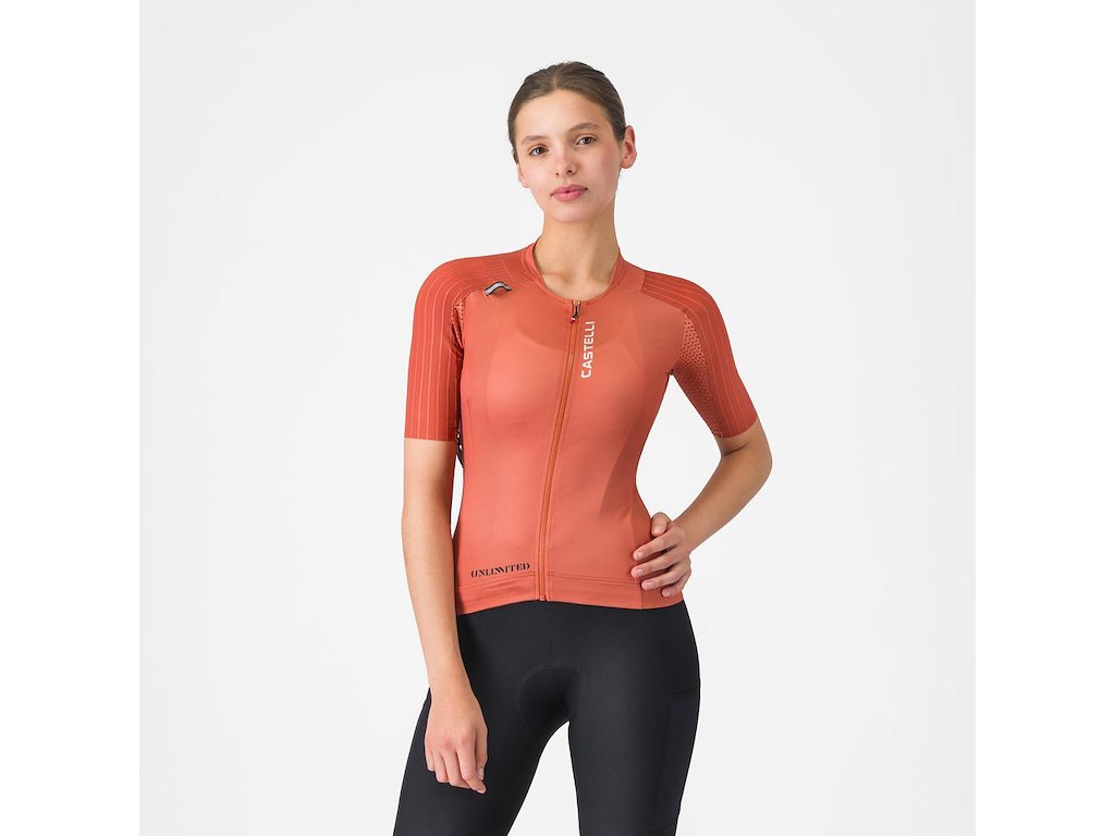 Castelli Unlimited Pro 2 W cykeltrøje korte ærmer paprika dame