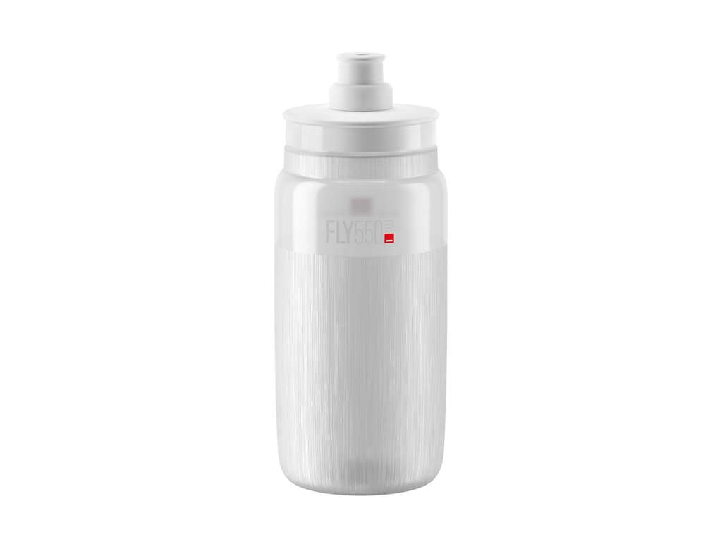 Elite Bottle FLY TEX Clear, Grey Logo 550ml - Drikkeflaske