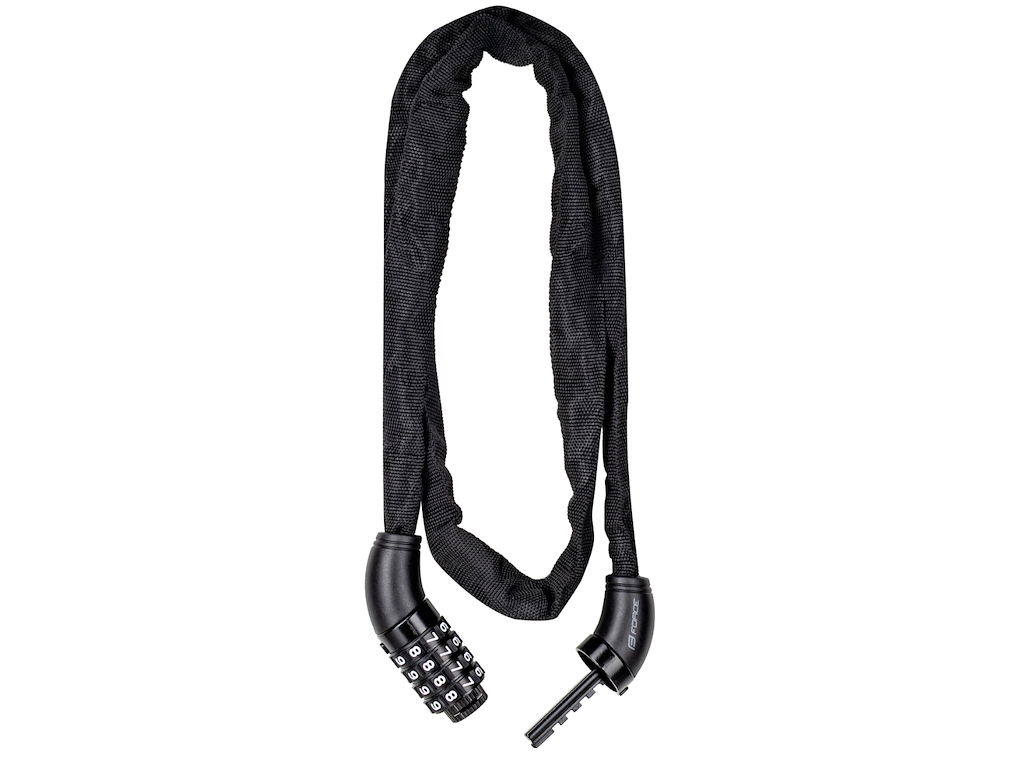 FORCE Brut Kædelås - 4/1200 mm - Med Kode - Sort