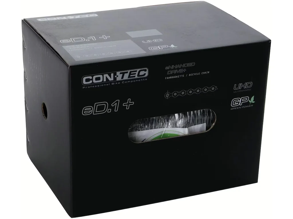 CONTEC eNHANCED Drive + - Cykelkæde - 1/2" x 1/8" - Singlespeed - 2364 Led - Værkstedspakke - Sølv