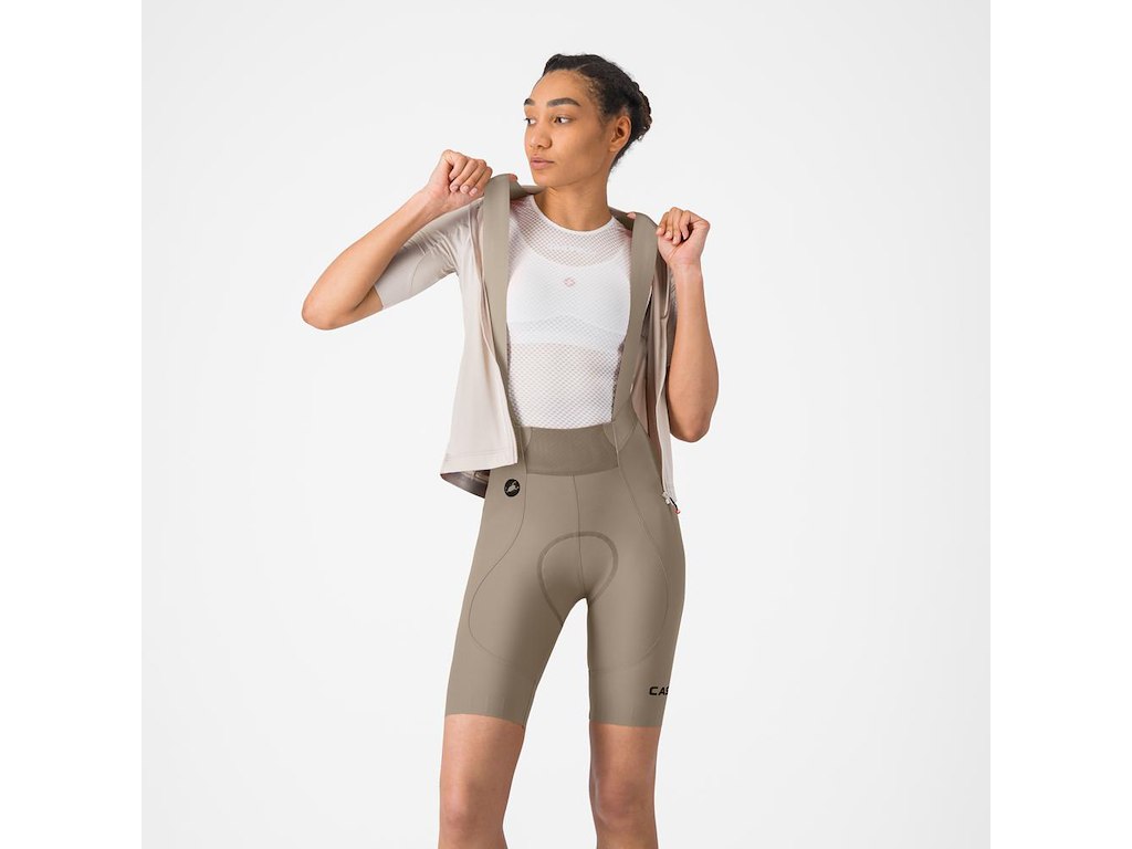 Castelli Espresso 2 W DT Bibshort - Cykelshorts m/pude - Dame - Clay - XS