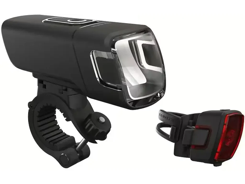 CONTEC DLUX micro 40 - Lygtesæt - 120 Lumen - LED - Batteri - StVZO - Sort