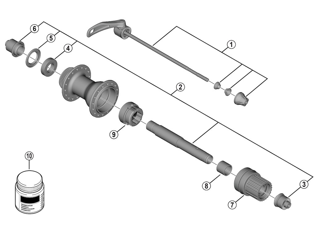 Shimano låsemøtrik enhed til bagnav model FH-QC500