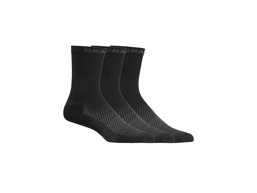 Craft Active High Sock 3-Pak- Cykelstrømper - Sort - Str. 37/39