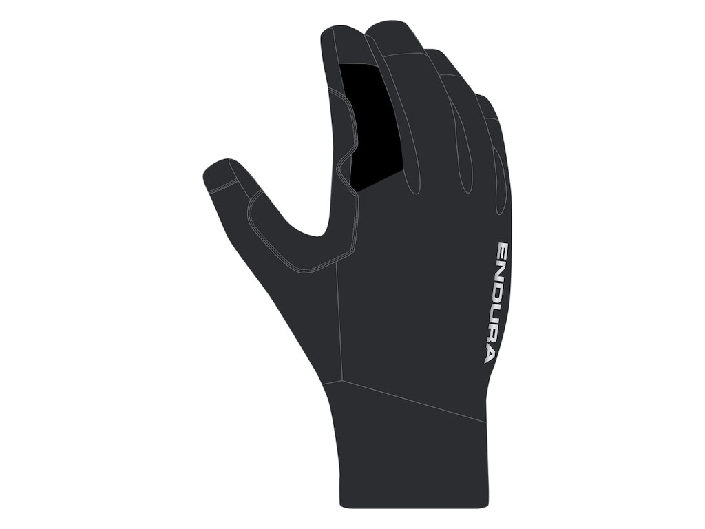 Endura Loop Vandtæt Cykelhandske - Unisex - Sort - Str. 2XL