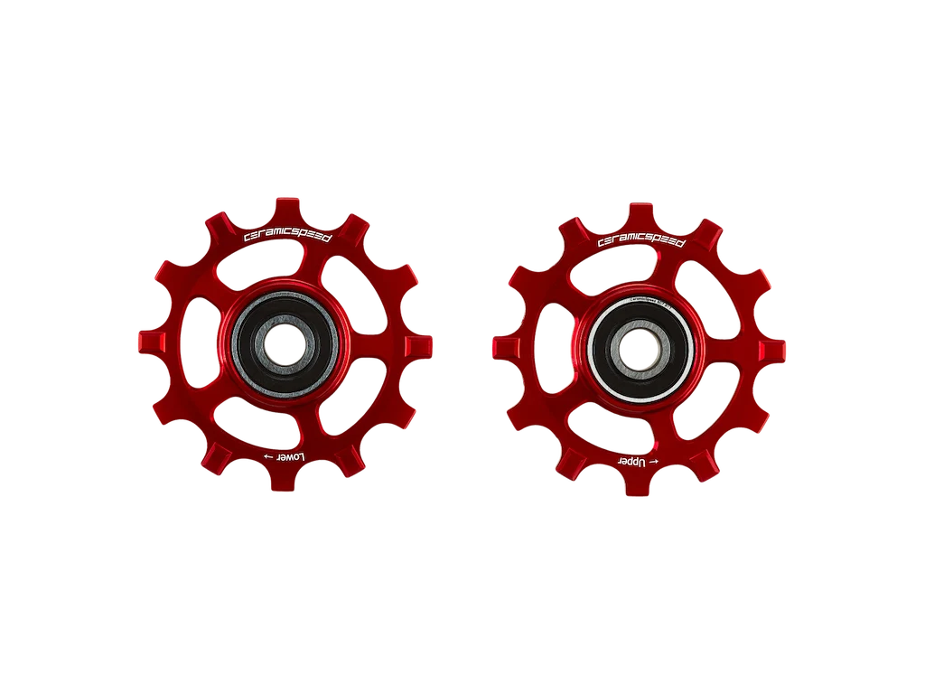 Ceramicspeed Pulleyhjul - Shimano - 9100/8000/RX800/GRX - 11 sp - Narrow Wide - Rød