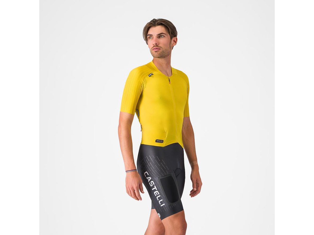 Castelli Unlimited Speedsuit korte ærmer mango mojito/black/ivory herre