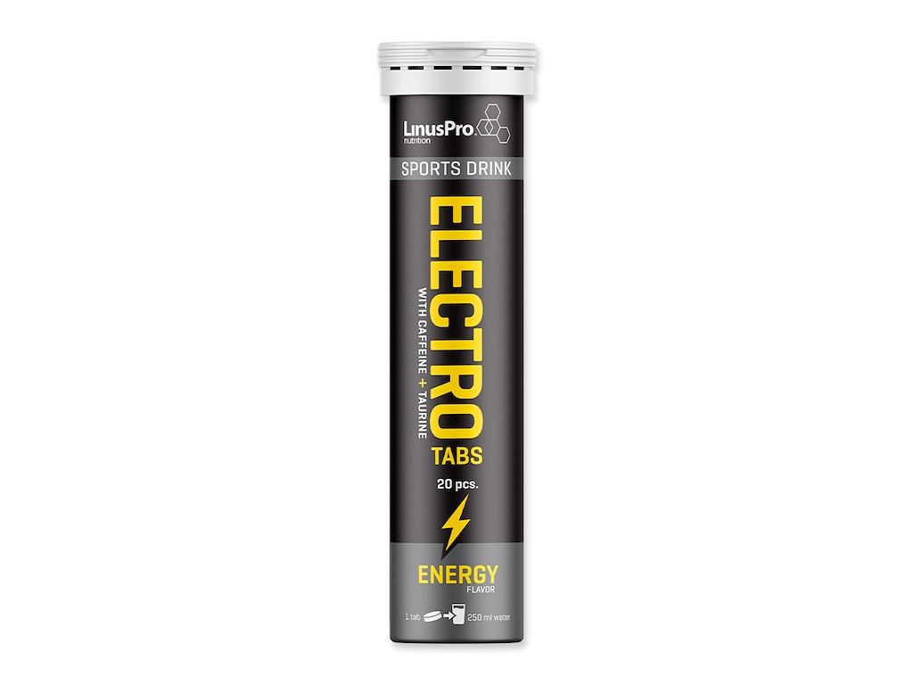 LinusPro Elektrolyt Tabs - Energy med Koffein - 20 tabs