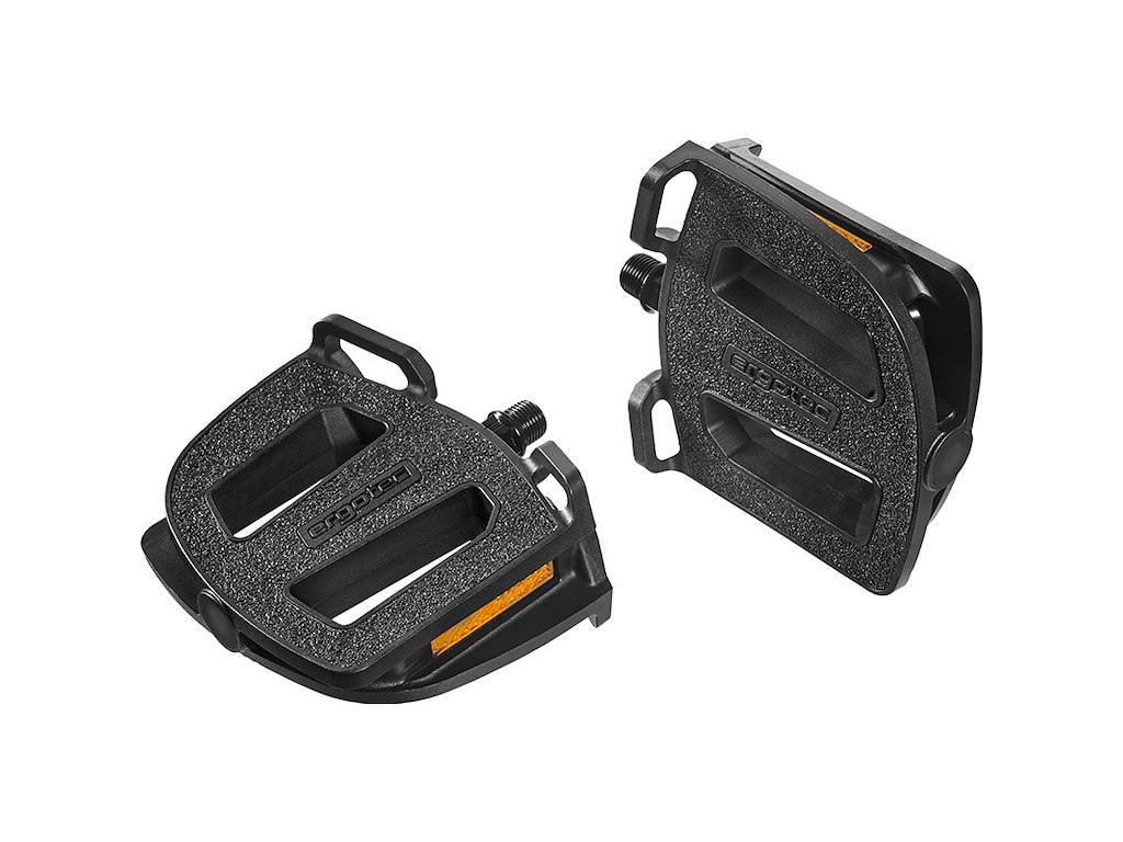 Ergotec EP-2 E-Bike Pedaler lang trædeflade 103x122mm - Sort