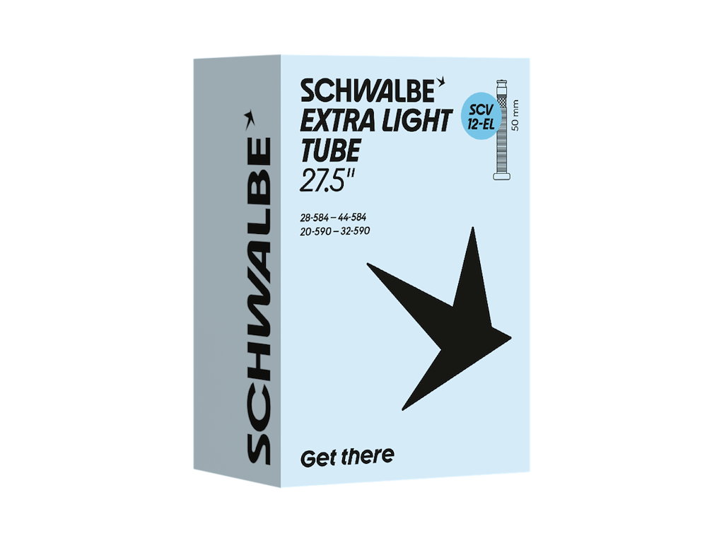Schwalbe Extra Light slange 26/27,5"x1,10-1,80 (28/44-584/590) med 50mm lang SCV Clik ventil SCV12-E