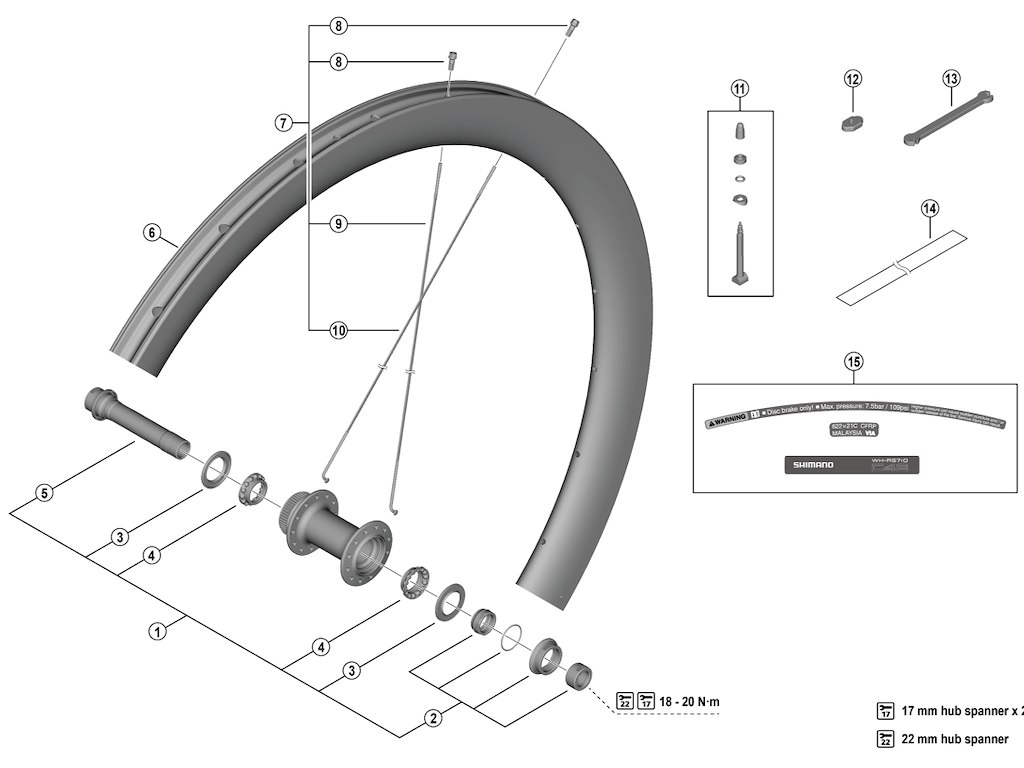 Shimano Spoke 267.5mm R.h. Wh-rs710-c46-tl-f - Cykelreservedele