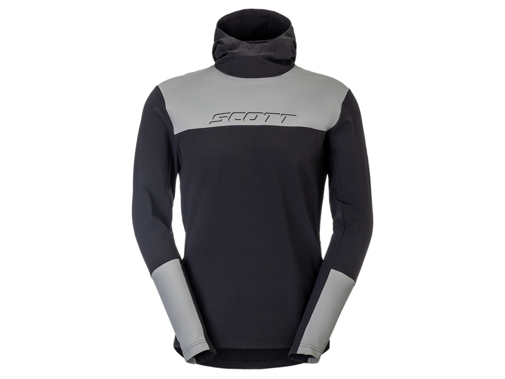 SCOTT Vertic Pro Warm Hoodie - Hoodie - Herre - Sort/Fog Blue - Str. S