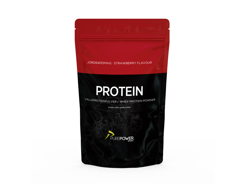 PurePower Proteinpulver - Valleproteindrik - Jordbær 400 g