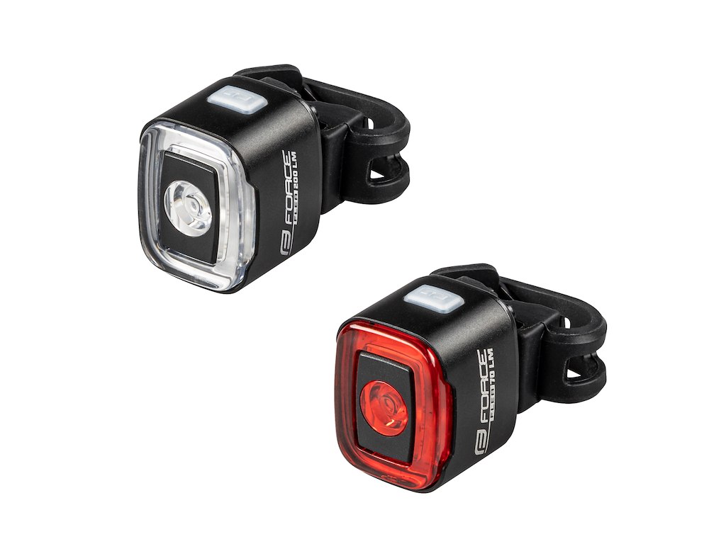 FORCE Flea Lygtesæt - USB Opladelig - 200/70 Lumen