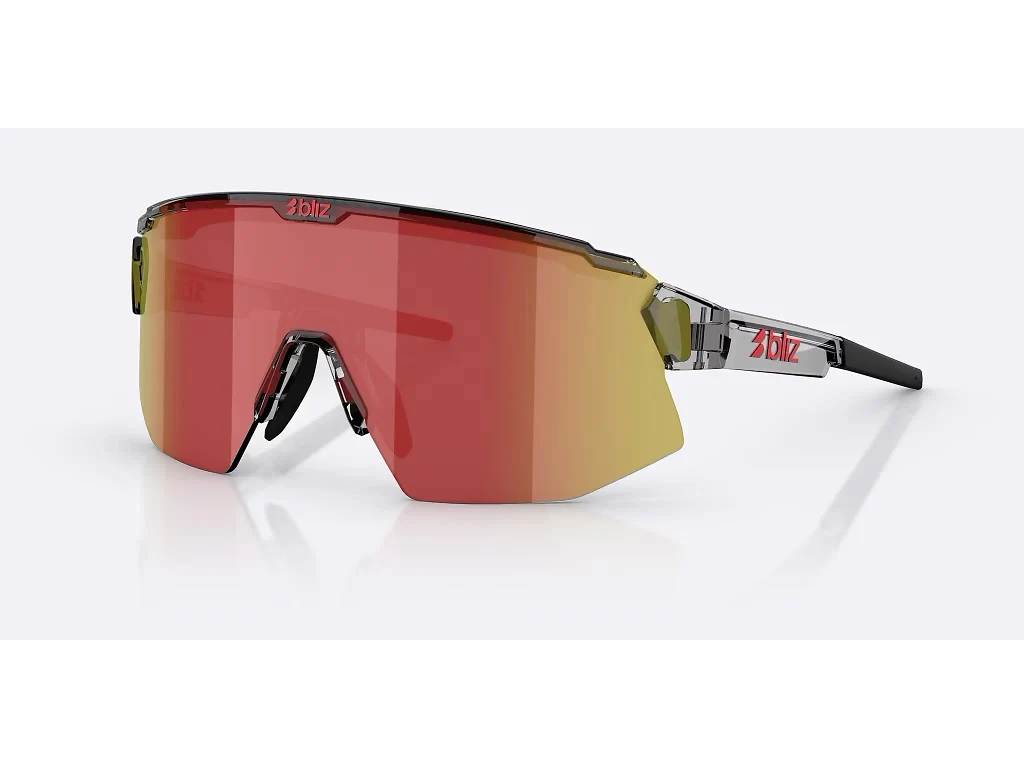 Bliz Breeze - Cykelbriller - Transparent Dark Grey/Brun/Red Multi